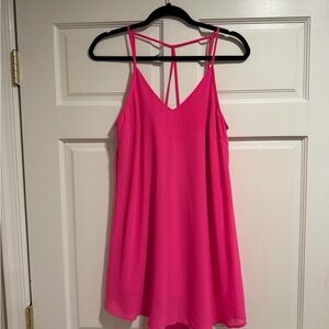 Vibrant Pink Strappy Dress